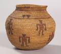 California Polychrome Pictorial Basketry Bowl