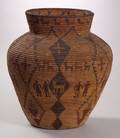 Southwest Polychrome Pictorial Basketry Olla