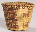 Columbia River Pictorial Twined Basketry Bowl