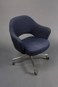 Eero Saarinen for Knoll Navy Blue Office Chair
