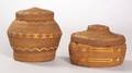 Two Northwest Coast Twined Lidded Basketry Bowls