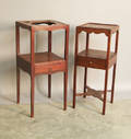 Two Georgian mahogany basin stands