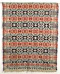 Woven Wool and Cotton Biederwand Coverlet