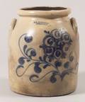 Cobalt Decorated Stoneware Jar