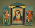 South American Polychrome Wood Shrine