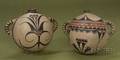 Two Southwest Polychrome Pottery Canteens
