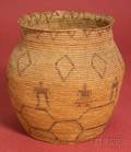 Southwest Coiled Basketry Olla