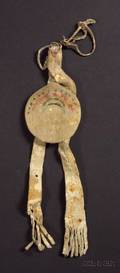 Southern Plains Painted Hide Amulet
