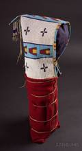 Central Plains Beaded Hide and Cloth Cradle