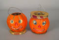 Two Halloween jackolanterns early 20th c