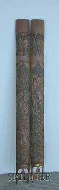 Pair of Bamboo Wall Plaques
