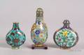 Three Cloisonne Snuff Bottles