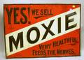 Moxie Painted Pressed Metal Advertising Sign