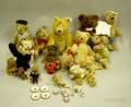 Six Steiff and Fifteen Plush Animals