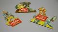 Three Moxie Chromolithograph Clowns Diecut Advertising Counter Display Standups