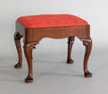 English Queen Anne mahogany stool ca 1740
