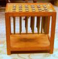 Pine and Tin Twentyfive Hole Candle Mold Stand