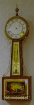 Federal Mahoganycased Patent Timepiece or Banjo Clock