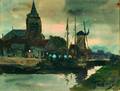 Dutch School 20th Century Landscape with Windmill