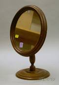Federal Mahogany Oval Dressing Mirror on Round Turned Base