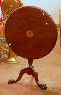 Georgianstyle Carved Mahogany Tilttop Tea Table
