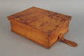 Figured maple storage box ca 1800
