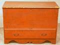 Grainpainted Dovetailconstructed Blanket Chest over Long Drawer