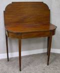 Federal Inlaid Mahogany and Mahogany Veneer Card Table