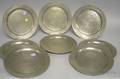 Set of Eight Pewter Plates