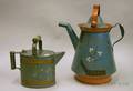 Two Paintdecorated Tin Watering Cans