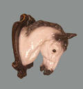 Pottery horse head plaque