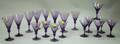 Seventeenpiece Fostoria Amethyst Glass Partial Stemware Set