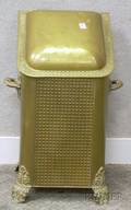 English Pressed Brass Ash Bin