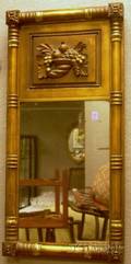 Classical Carved Giltwood Splitbaluster Mirror with Cornucopia Tablet