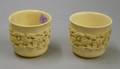 Pair of Chinese Carved Ivory Cups