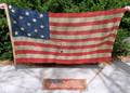 ThirteenStar American Wool Flag and a Printed Flannel American Flag Pillow Top Fragment