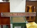 Painted Wooden Defend the Constitution Sign