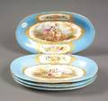 Four Sevres Porcelain Chop Plates