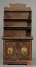 German Painted Twopart Cabinet
