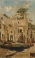 Continental School 19th Century Near the Shore in Capri