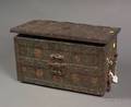 Small Northern European Painted Iron Strongbox