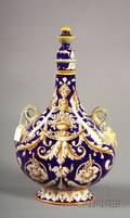 Cantagalli Faience Wine Bottle and Cover