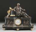 Black Marble Mantel Clock