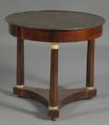 Empire Giltbronze Mounted Marbletop Mahogany Center Table