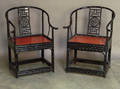 Pair of Chinese painted armchairs