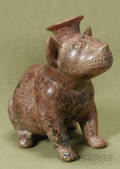PreColumbian Painted Pottery Dog