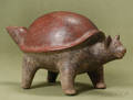 PreColumbian Painted Pottery TurtleDog Figure