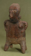 PreColumbian Painted Pottery Female Form