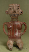 PreColumbian Painted Pottery Female Figure