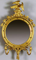 Pair giltwood girondole mirrors